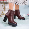 Botine dama Joline - Bordo