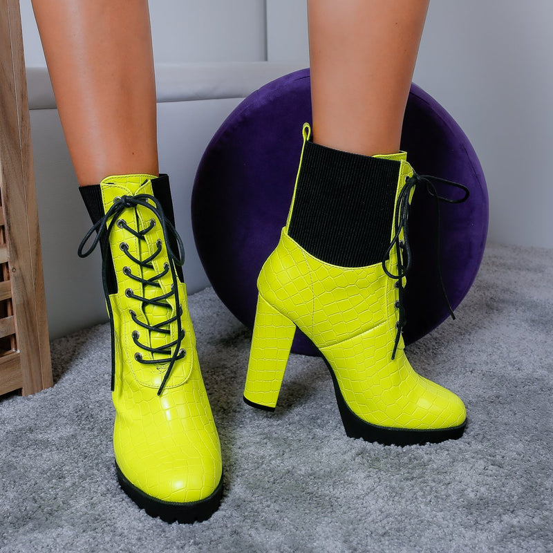 Botine dama Sabiha - Yellow