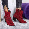 Botine dama Nicoleta - Bordo