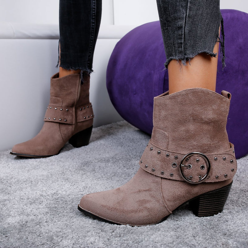 Botine dama Nicoleta - Brown