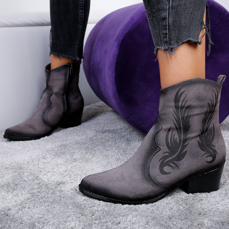 Botine dama Neapolitana - Grey