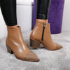 Botine dama cu toc Abigail - Brown