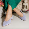 Papuci dama cu toc Malana - Purple