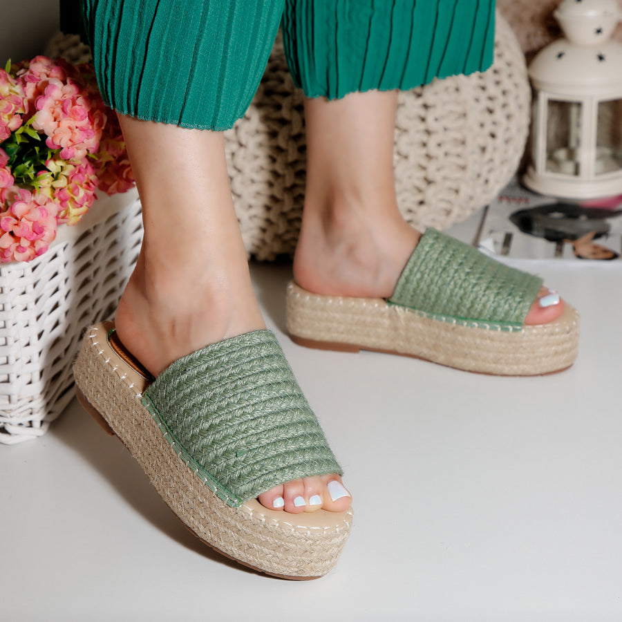 Papuci dama Colina - Green