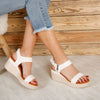 Sandale dama cu platforma Rena - White