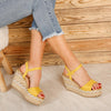 Sandale dama cu platforma Talisa - Yellow