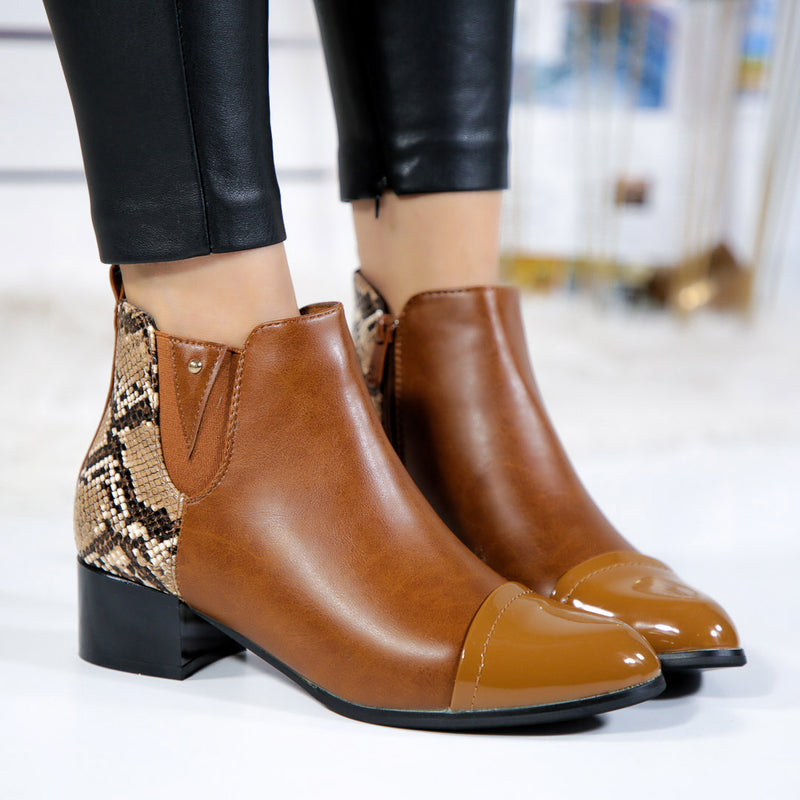 Botine dama Stefy - Camel