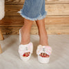 Papuci dama cu platforma Tereza - White