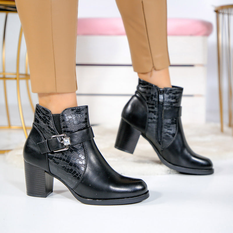 Botine dama Sharlota - Black