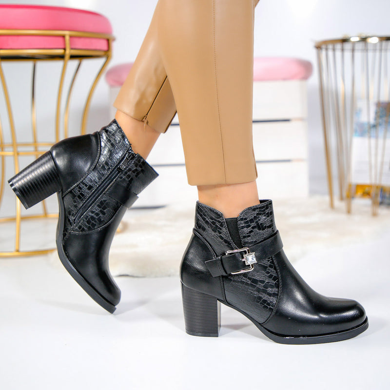 Botine dama Sharlota - Black