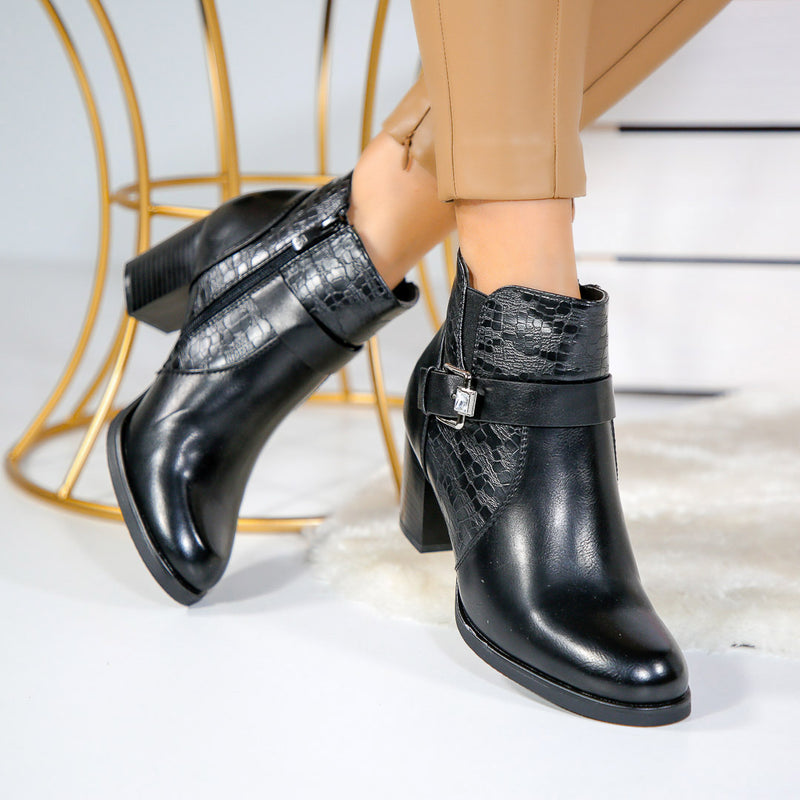 Botine dama Sharlota - Black