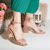 Sandale dama cu toc Salina - Pink