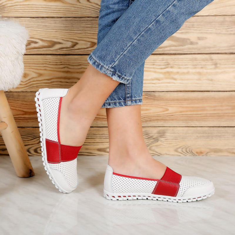 Pantofi dama Netty - White Red