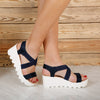 Sandale dama cu platforma Ofelia - Navy