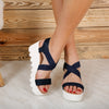 Sandale dama cu platforma Ofelia - Navy