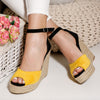 Sandale dama cu platforma Mireya - Yellow