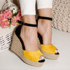 Sandale dama cu platforma Mireya - Yellow