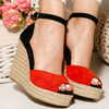 Sandale dama cu platforma Mireya - Red