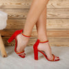Sandale dama cu toc Virginia - Red