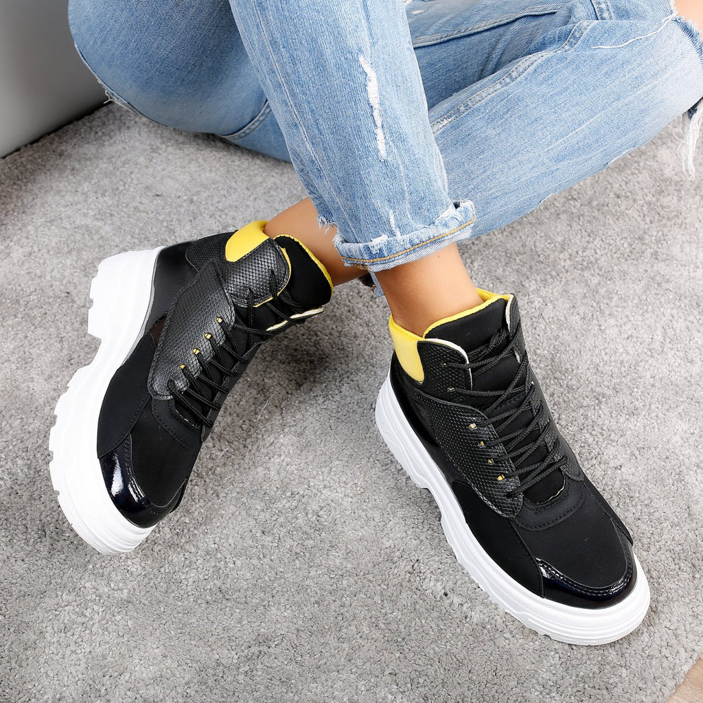Pantofi sport Aloria - Black/Yellow