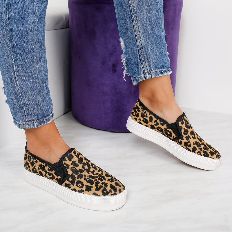 Tenisi dama Leana - Brown Leopard