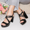 Sandale dama cu toc Sivia - Black