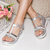 Sandale dama cu platforma Anette - Silver