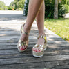 Sandale dama cu platforma Bella - Gold
