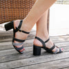 Sandale dama cu toc Delia - Black