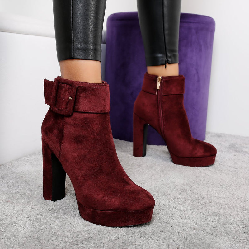 Botine dama Dona - Bordo