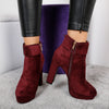 Botine dama Dona - Bordo