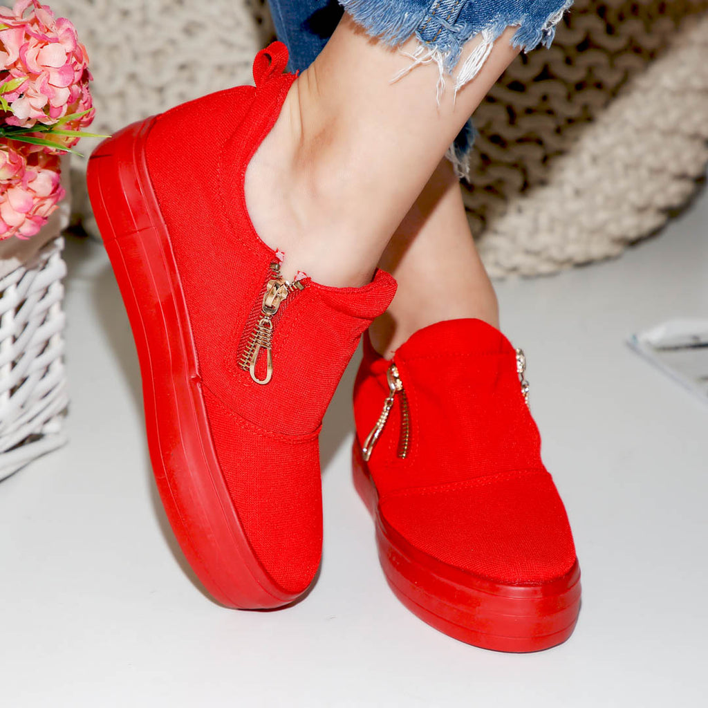 Pantofi sport cu platforma Agora - Red
