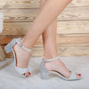 Sandale dama cu toc Alisia - Silver