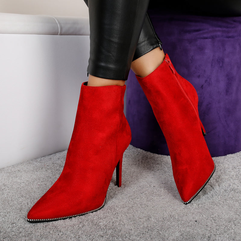 Botine dama Aliyah - Red