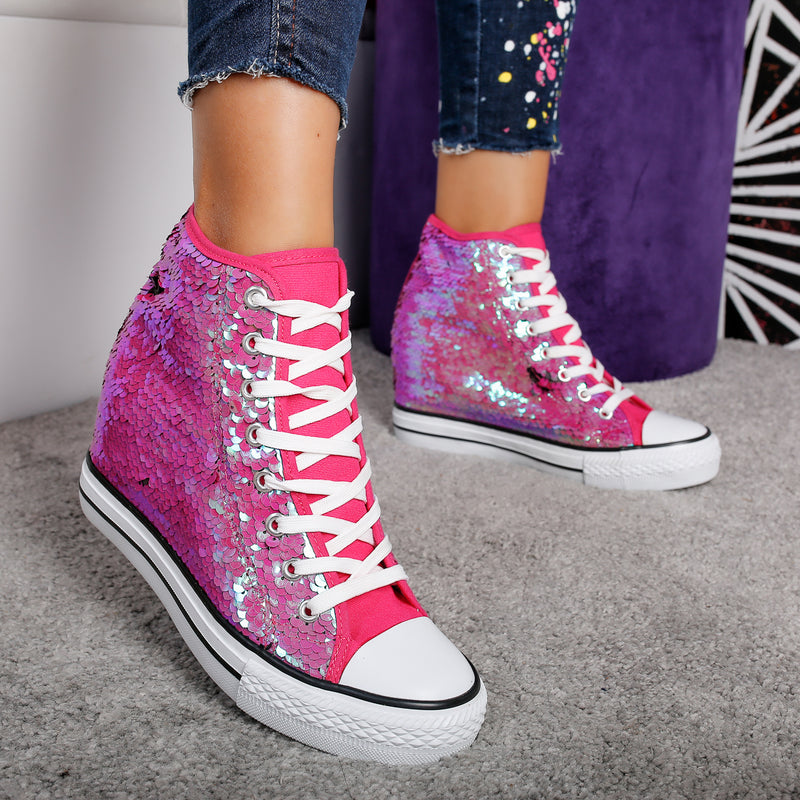 Pantofi sport cu platforma Lucile - Pink