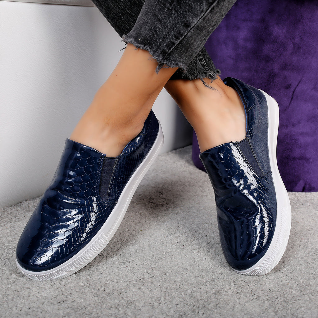 Pantofi casual dama colgan albastri