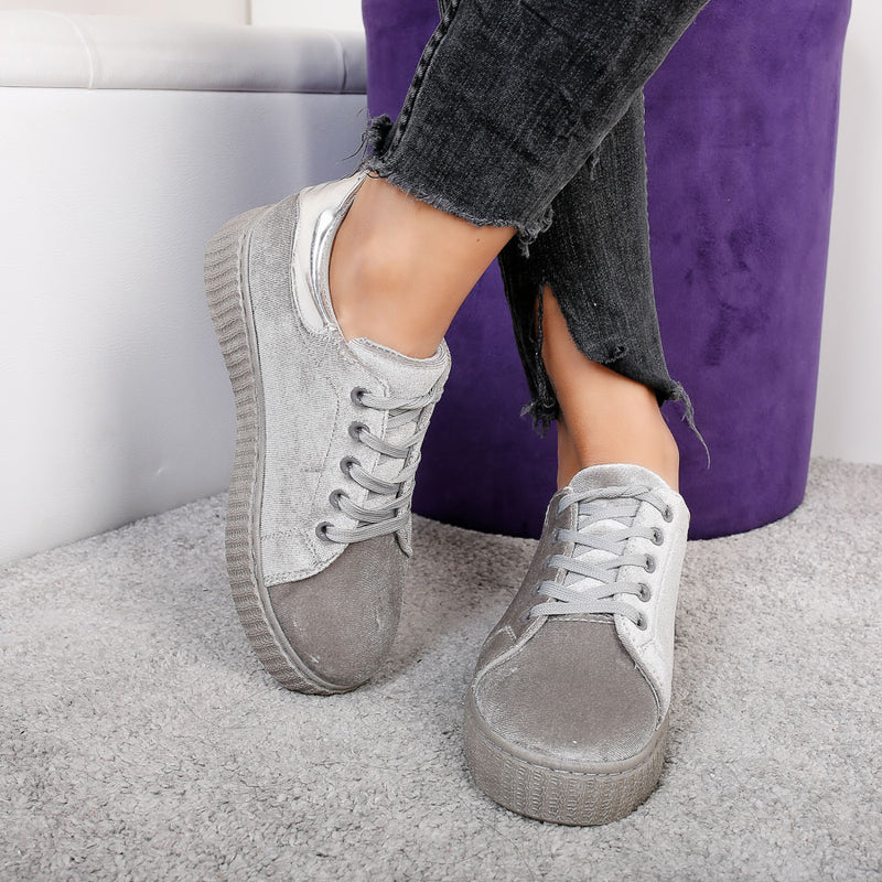 Pantofi sport Anne – silver sand