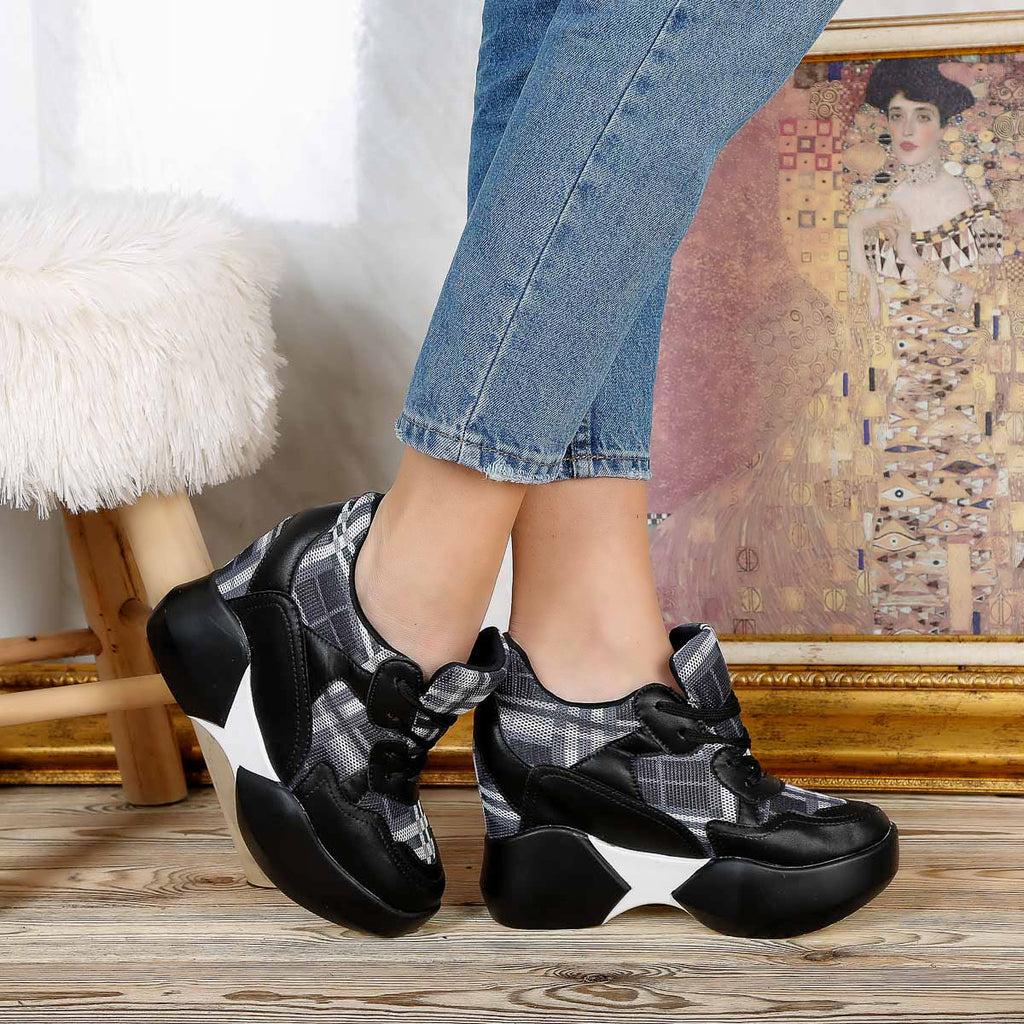 Pantofi sport cu platforma Rozmari negre