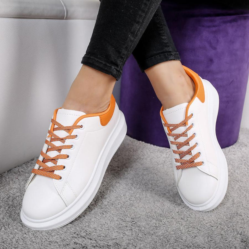 Pantofi sport Evona - White/Orange