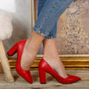 Pantofi dama cu toc Pandora - Red