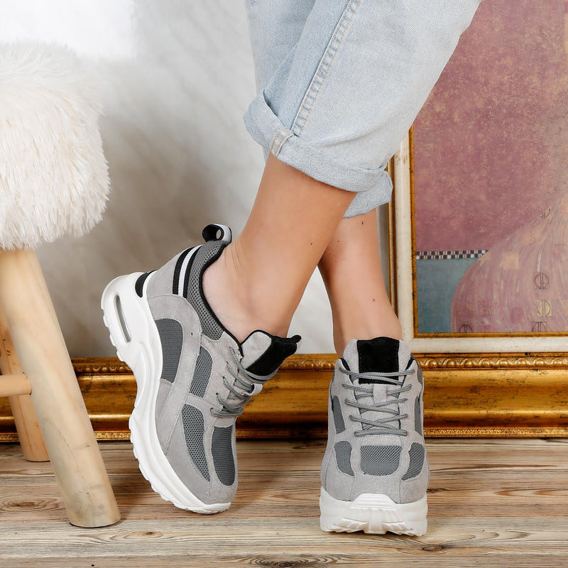Pantofi sport cu platforma Shana - Grey