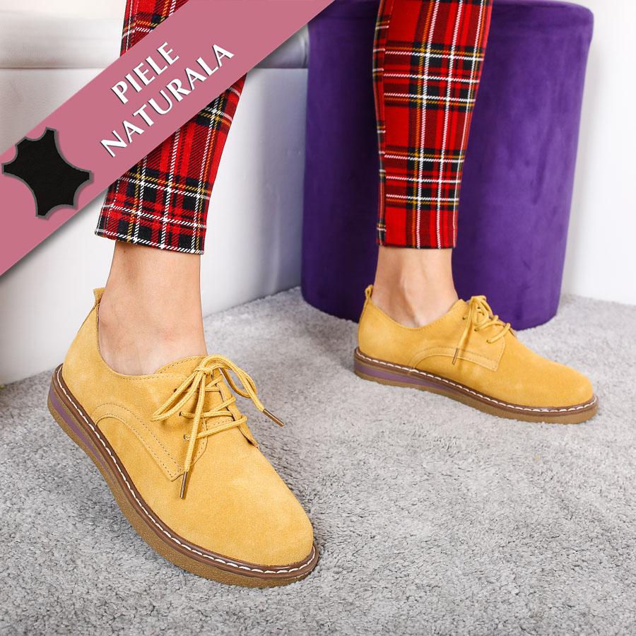 Mocasini dama Adalynn - Yellow