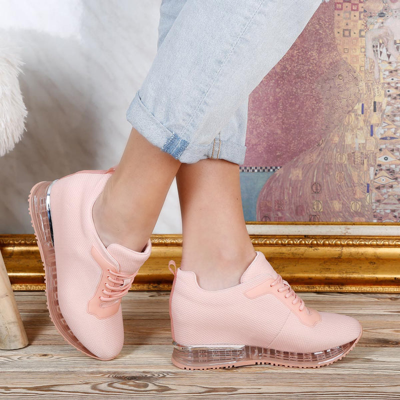 Pantofi sport cu platforma Hrisi - Pink