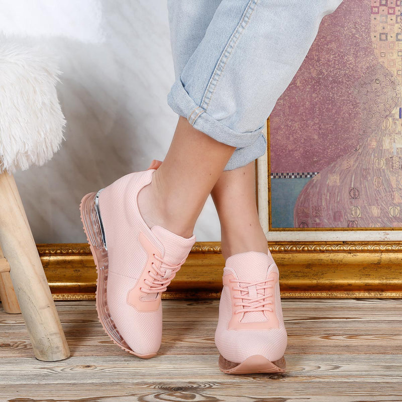 Pantofi sport cu platforma Hrisi - Pink