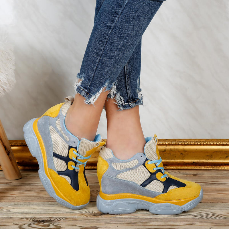 Pantofi sport cu platforma Juli - Yellow