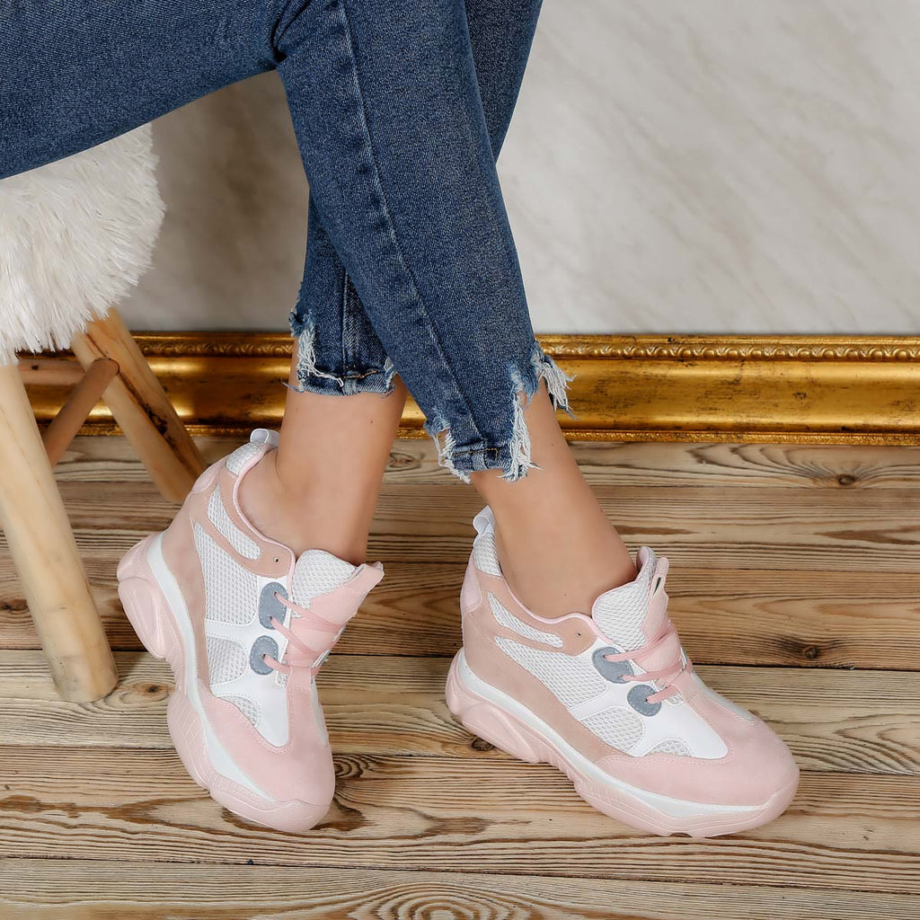 Pantofi sport cu platforma Juli - Pink