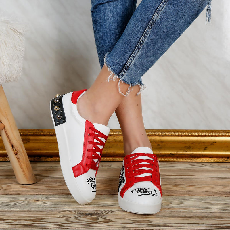 Pantofi sport Love - White/Red