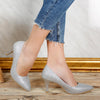 Pantofi dama cu toc Galea - Silver