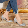 Pantofi dama cu toc Rosaq - Silver