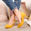 Pantofi dama cu toc Kalea - Yellow